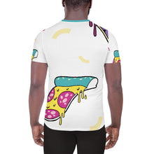 Load image into Gallery viewer, Take Phlyt Pizza All-Over Print Men's Athletic T-shirt